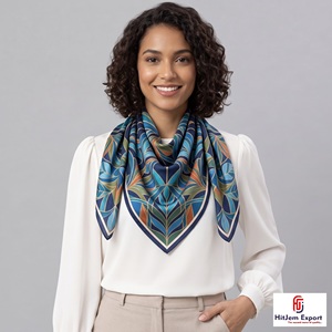 Écharpe carrée personnalisée imprimée, douce et légère, foulard pour femme, fabricant OEM ODM, produits textiles personnalisés Chios - Product Image 6