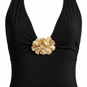 ชุดเดรสยาวสำหรับงานพรอม ปี 2026 สำหรับผู้หญิง ทรงเข้ารูป เซ็กซี่ คอลึก แต่งดอกไม้ 3 มิติ เปิดหลัง สายเดี่ยว  สำหรับงานกลางคืน  ยาวคลุมเท้า - Product Image 2