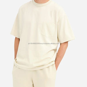 T-shirt à manches courtes avec poche, t-shirts d'été pour hommes, t-shirts en coton pur pour hommes, t-shirt en jersey biologique pour hommes, t-shirt à col rond pour hommes - Product Image 3