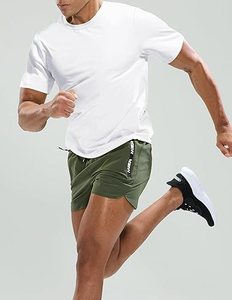 Camiseta Deportiva de Alta Calidad, Lisa, de Poliéster y Elastano, Manga Corta, Corte Regular, Dobladillo Curvo, Transpirable, Absorbe el Sudor, Elástica, para Gimnasio - Product Image 6