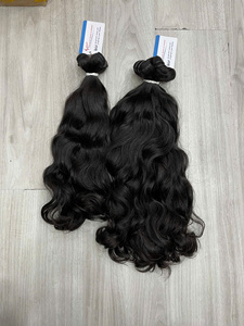Meilleures ventes : Lot de cheveux naturels vietnamiens bruts, extensions de cheveux humains lisses en trame, vente en gros, pointes épaisses et volumineuses - Product Image 4