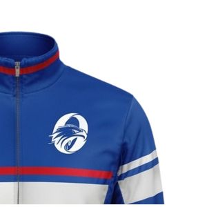 <b>Men</b> Blue Red Hockey Sports <b>Jacket</b> Polyester Athletic Training <b>Jacket</b> Team Uniform Outdoor Match Wear Performance Clothing - Product Image 4