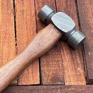Luxury Damascus Steel Hammer Handmade Artisan <b>Tool</b> with <b>Wooden</b> Handle for Woodwork and Creative Workshop Projects - Product Image 6