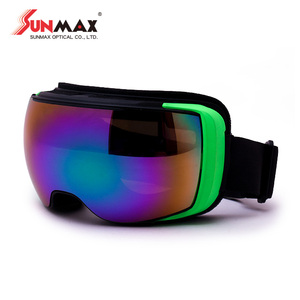 Masque de ski léger sans monture avec lentille sphérique interchangeable, anti-buée et protection UV - Product Image 3