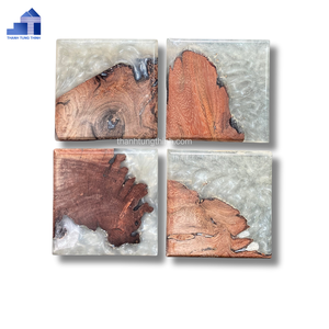 Modern Wood Resin Cutting <b>Board</b> Square Natural Edge Design Durable Vietnam Made - Product Image 5