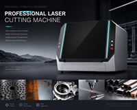 Machine de découpe laser métallique de haute précision 4040, découpeuse laser à fibre de bureau, système de contrôle Jiaqiang, écran tactile, contrôle WiFi