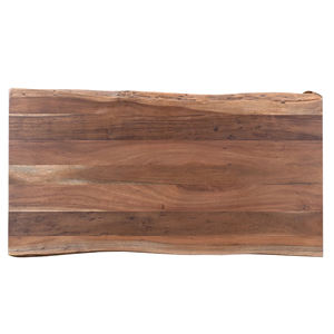 Mesa de centro plegable y duradera de madera de acacia con borde natural y acabado de grano natural, ideal para sala de estar, oficina en casa o apartamento. - Product Image 4