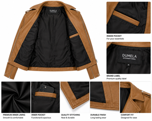 Top Selling Best <b>Winter</b> Woman Genuine <b>Leather</b> Motorcycle <b>Jacket</b> V-neck Customizable Eco-Friendly Knitted Nylon Waterproof - Product Image 3