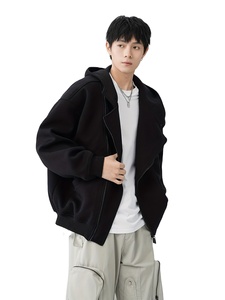 Wholesale Manufacture 280 Gsm Oversized Quarter <b>Zip</b> Pullover Hoodie Drop Shoulder Heavy Weight 100% Cotton Winter Men High - Product Image 3