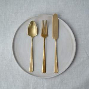 Couteau à beurre en acier inoxydable plaqué laiton pour la table et la décoration de mariage - Product Image 2