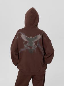 Sweat-shirt à capuche oversize décontracté et confortable en mélange de coton, idéal pour la détente quotidienne, le travail, les voyages ou les activités de plein air - Product Image 3