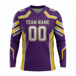 Custom Sublimated Breathable American Football Uniform Jersey Shorts Set Front Logo Position 100% Polyester Anti-Bacterial Quick - Product Image 2