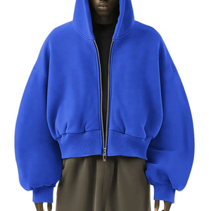 600g Fashion <b>Zip</b> <b>up</b> Hoodie Batwing Sleeve Solid <b>Cardigan</b> Custom Print Embroidery Autumn Winter Outerwear With Custom Design - Product Image 4