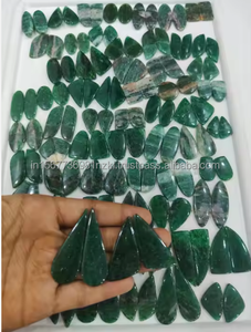 Venta caliente Aventurina verde de alta calidad Flash cabujón piedra preciosa título verde Aventurina llama para decoración del hogar par - Product Image 5