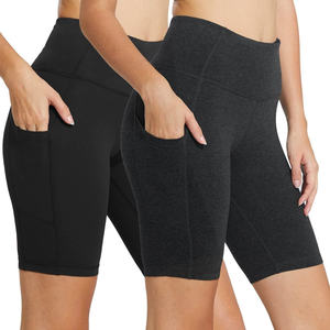 Shorts Deportivos de Cintura Alta para Mujer, Transpirables, de Secado Rápido, para Yoga, Ejercicio, Running, Gimnasio, Spandex/Nylon, Venta al Por Mayor, Alta Calidad - Product Image 6