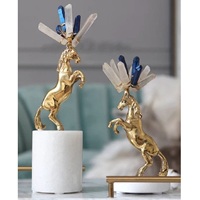 Sculpture abstraite en laiton et aluminium de qualité supérieure, art décoratif en métal, statue décorative, figurine en métal pour hôtel, décoration de table à domicile