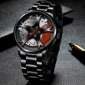 Reloj de Lujo para Hombre, Diseño de Rueda de Coche, Caja de Acero Inoxidable, Esfera de Cristal, Modelo ODM 7069 - Product Image 2