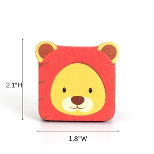 Nouveauté : Poignées de tiroir pour enfants en bois d'acacia multicolore au design contemporain, poignées de meuble et de commode en forme de tête de lion, durables - Product Image 3