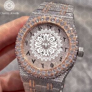 Reloj de Lujo Charm_Jewells de Acero Inoxidable con Caja Redonda de 38 mm, Analógico de Cuarzo con Incrustaciones de Diamantes, Moda Femenina - Product Image 1
