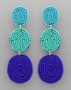 Pendientes florales con cuentas, joyería artesanal con múltiples cuentas para mujer, para fiestas festivas a precio económico. - Product Image 5