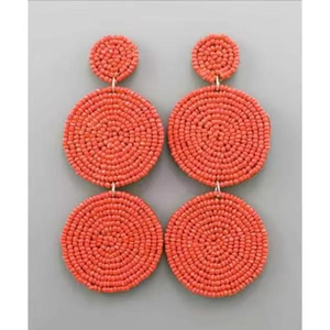 Pendientes de cuentas de algodón con diseño personalizable Tier Bestone, bordados a mano con flores, para niñas grandes, nuevo punto de cruz - Product Image 1