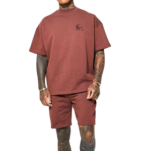 Street Wear Casual Wear Cotton Made Breathable <b>Men</b> T-<b>Shirt</b> & <b>Shorts</b> <b>Set</b> Customized Logo Design T-<b>Shirt</b> & <b>Shorts</b> <b>Set</b> - Product Image 1