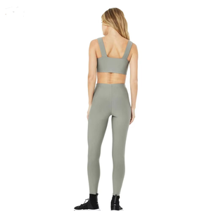 Falda de cintura alta elástica para mujer, de secado rápido, ajuste ceñido, transpirable, para yoga y running, color nude liso, opciones de talla grande, frontal - Product Image 2