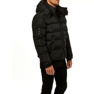 Chaqueta Acolchada para Hombre de Color Sólido, Hecha a Medida, de Alta Calidad y Más Vendida, con Capucha, para Uso en Exteriores en Invierno - Product Image 4
