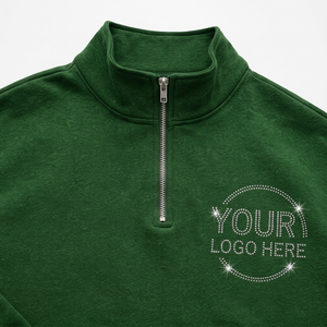 High Quality OME Men's Green Quarter Zip <b>Tracksuit</b> Set Fleece Pullover Sweatshirt and Relaxed Jogger Pants Wholesale - Product Image 3