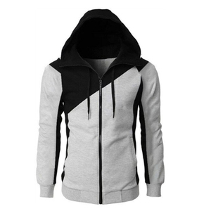 Men's Eco-Friendly Colorblock Hoodie Zip-Up <b>Fleece</b> <b>Jacket</b> <b>with</b> Cotton <b>Lining</b> Casual Winter Outerwear - Product Image 4