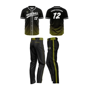 Maillots de baseball en polyester de haute qualité unisexe 100% Logo personnalisable Broderie & Impression Techniques Style Sets - Product Image 1
