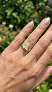 Bague de fiançailles en diamant de laboratoire jaune fantaisie taille poire 2 carats, certifiée IGI, en or jaune 14K, luxe, demi-sertissage bypass, cadeau - Product Image 3