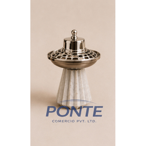 Brûleur d'encens en laiton plaqué argent de luxe, écologique, élégant, artisanal, porte-encens Dhoop Dani Bakhoor pour la décoration de la maison - Product Image 3