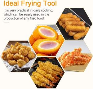 ตะกร้าทอดสแตนเลสขนาดเล็กสำหรับปีกไก่ เฟรนช์ฟรายส์ มันฝรั่งทอด ร้านอาหาร คาเฟ่ ตะแกรงกรองอาหารโลหะ - Product Image 5