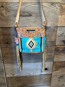 Bolso de Mano de Cuero Genuino de Lujo con Patrón de Caramelo Occidental 2026, Unisex, Gran Capacidad, Estilo Manta de Silla de Montar, con Flecos y Diseño Étnico de Alfombra - Product Image 4