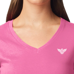 Camiseta Personalizada de Manga Larga con Cuello en V para Mujer, Mezcla de Poliéster/Algodón, Transpirable, de Secado Rápido, Antiencogimiento, Informal, Lisa, Verano, Talla Regular XL - Product Image 6