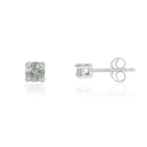 Handmade <b>Solid</b> 925 Sterling <b>Silver</b> 100% Authentic Green Amethyst Gemstone Small Studs <b>Earrings</b> For Women's - Product Image 3