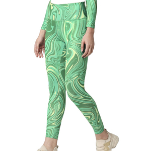 Polyester Spandex Plus Size Women's Leggings from Pakistan Women's XL Plus Size Mid-Waist High-Waisted <b>Tummy</b> <b>Control</b> Leggings - Product Image 2