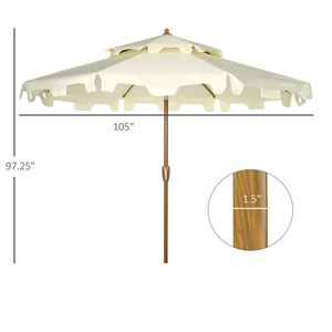 Conjunto de Sombrilla y Base para Patio, para Entretenimiento al Aire Libre - Product Image 2