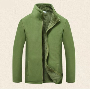 เสื้อแจ็คเก็ตขนเฟลซบุซับในเชอร์ปาแบบกำหนดเองสำหรับผู้ชาย สีเขียวมะกอก เทา แดง น้ำเงิน ดำ คอตั้ง ซิปยาวทั้งตัว หนา อุ่น เหมาะสำหรับฤดูหนาว - Product Image 4