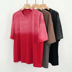 เสื้อยืดเปล่าผ้าฝ้ายแท้ 100% ขายส่ง เสื้อยืดแฟชั่นโอเวอร์ไซส์ผ้าฝ้ายหนา รับผลิตเสื้อยืดแบบ OEM ODM แบรนด์ส่วนตัว ผู้ผลิตและผู้จัดจำหน่าย - Product Image 3