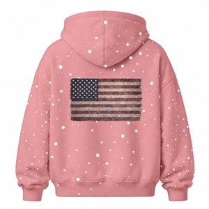Sudadera con Capucha Oversize de Alta Calidad y Gran Demanda, Estilo Urbano, Hombros Caídos, Color Rosa, con Nuevo Diseño, de Algodón/Poliéster - Product Image 2