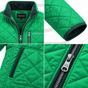 Chaqueta Acolchada para Hombre Prime Power, Cuello Alto, Cierre de Cremallera, Ligera, Cálida, Informal, Corte Regular, para Otoño, Precio Bajo - Product Image 3