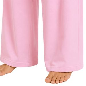 Conjunto de Pijama Corto de Manga Larga para Mujer, Color Rosa Claro y Melocotón, Bordado Floral, Tejido de Algodón Suave, Ropa de Dormir, OEM - Product Image 6