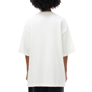 Casual Short Sleeve Loose Oversized <b>Blank</b> T-Shirt Women with Front Logo Position 100% Organic Fabric <b>Weight</b> 260g - Product Image 4