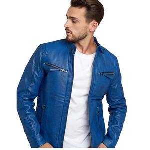 Chaqueta de Cuero Genuino Personalizada para Motociclistas, Estilo Urbano, Delgada, para Invierno, Resistente al Viento, Chaquetas de Cuero a la Moda - Product Image 3