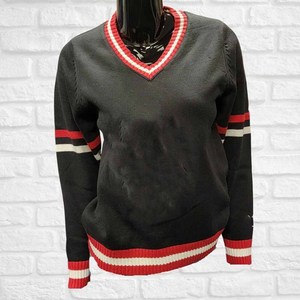 ซิกมา |   แกมมา |   เสื้อคาร์ดิแกน Rho Sorority สีเหลือง คาร์ดิแกนถัก คอวี แขนยาว ติดกระดุมด้านหน้า ปักตัวอักษร - Product Image 5