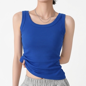 Wholesale <b>Women</b> Embroidered Tank Top Premium Cotton <b>Sleeveless</b> Casual <b>Shirt</b> Custom Logo Private Label Manufacturer - Product Image 4