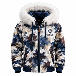 Chaqueta con Capucha de Camuflaje para Caza de Invierno para Hombre, Abrigo con Capucha para Exteriores, Forro Polar, Ropa de Caza a Prueba de Viento para Acampar en el Bosque - Product Image 3