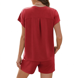 Custom Logo Printing Above Knee Solid Quick Dry Women Shorts <b>Set</b> Breathable Low Moq Odm Oem Service 2026 Women's <b>Sets</b> - Product Image 6